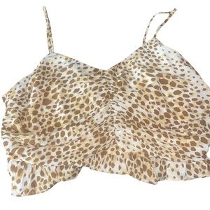 Animal print crop top